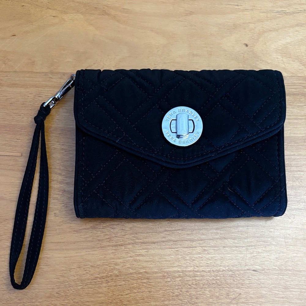 Vera Bradley Your Turn Smartphone Wristlet Classic Black Quilted Cotton